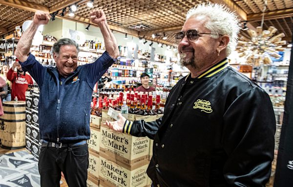 Guy Fieri greets fans during an appearance in Yonkers