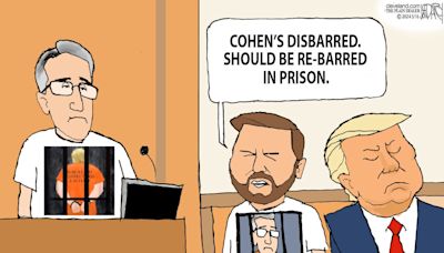 Sen. J.D. Vance at Trump trial: Darcy cartoon