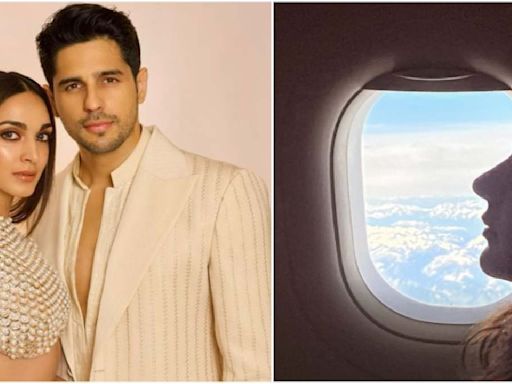 Sidharth Malhotra is all hearts for his perfect flight view ft. a sleeping Kiara Advani and we don't blame him; PIC