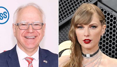 Tim Walz Says He's 'Grateful' for Taylor Swift's Endorsement in 2024 Election as 'a Fellow Cat Owner'