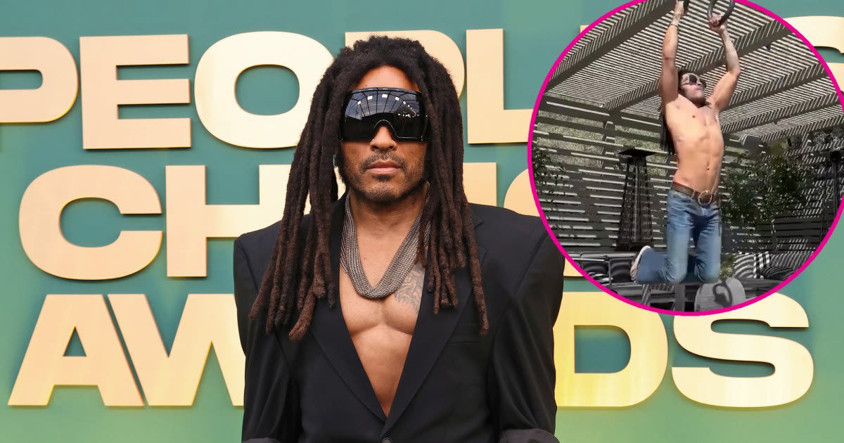 Lenny Kravitz Goes From Working Out in Leather Pants to Bootcut Jeans