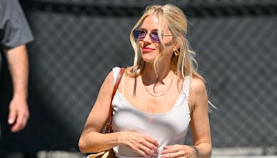 Sienna Miller has been carrying this affordable straw bag all week
