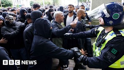 Clashes in Bolton between rival groups after protest