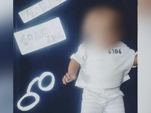 Parents Dress Child In Jail Clothes With Darshan's Prisoner Number '6106'