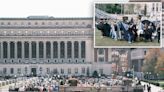 Columbia University student demonstrator taken away on stretcher as anti-Israel protests rage on