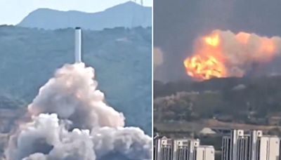 China accidentally launches rocket into the sky and it doesn't go well