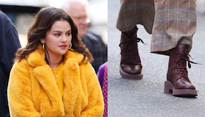 Selena Gomez Laces Up Chunky Camper Boots While on Set for ‘Only Murders in the Building’