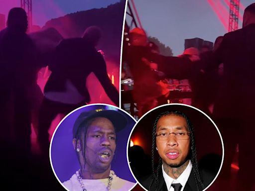 Travis Scott gets into fight with Tyga’s pal Alexander ‘AE’ Edwards at Cannes: ‘Models were flying everywhere’