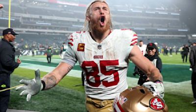 George Kittle Reveals His Hilarious Text Request to Travis Kelce at McCaffrey's Wedding