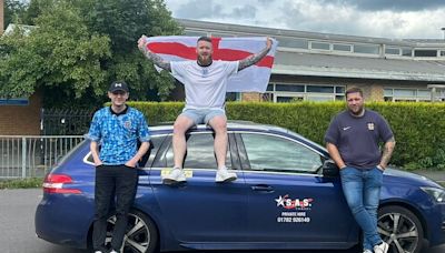 Pub joke after England win sees Stokies set off on 16-hour journey to Berlin