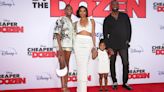 ...photo from March 16, 2022, Zaya Wade, left, Gabrielle Union, Kaavia James Union Wade and Dwyane Wade attend the World Premiere of "Cheaper...