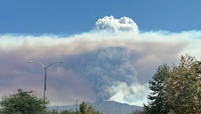 Giant plumes of smoke dot Southern California skies as crews fight several major wildfires