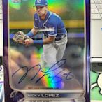 2022 TOPPS CHROME NICKY LOPEZ卡面簽 限量250