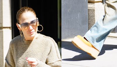 Jennifer Lopez Is Still Loving Her Platform R13 Boots Walking Through New York City