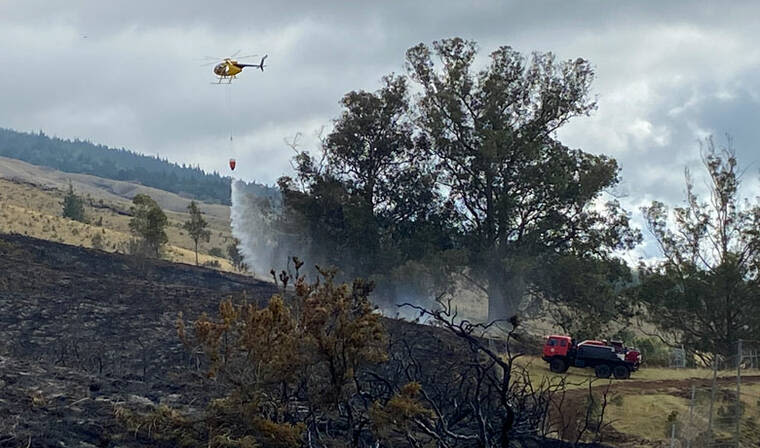 Maui Crater Road fire burns 550 acres; shelter opened as precaution