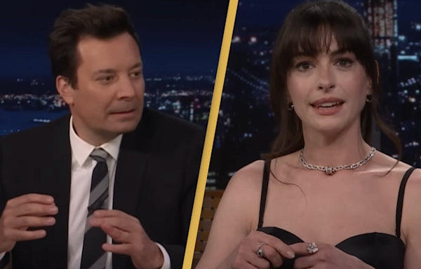 Jimmy Fallon praised for quick-thinking response after Anne Hathaway interview took an uncomfortable turn
