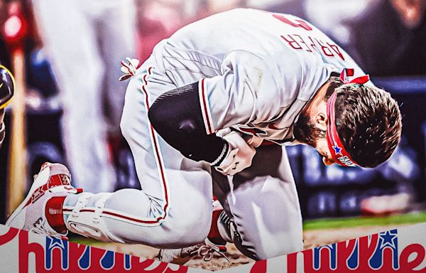 Phillies' Bryce Harper breaks silence about scary injury in loss to Marlins