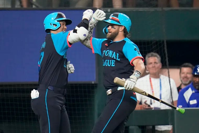 Phillies’ infield trio puts on a show while mic’d up during the AL’s 5-3 win over NL in MLB All-Star game