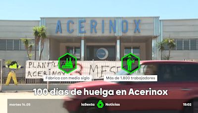 Una caja de resistencia y un particular campamento de batalla: la huelga en la planta de Acerinox en Cádiz cumple 100 días