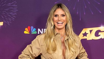 Fans Gush Over 'Breathtaking' Heidi Klum as She Rocks Busty Off-the-Shoulder Satin Dress in New Videos