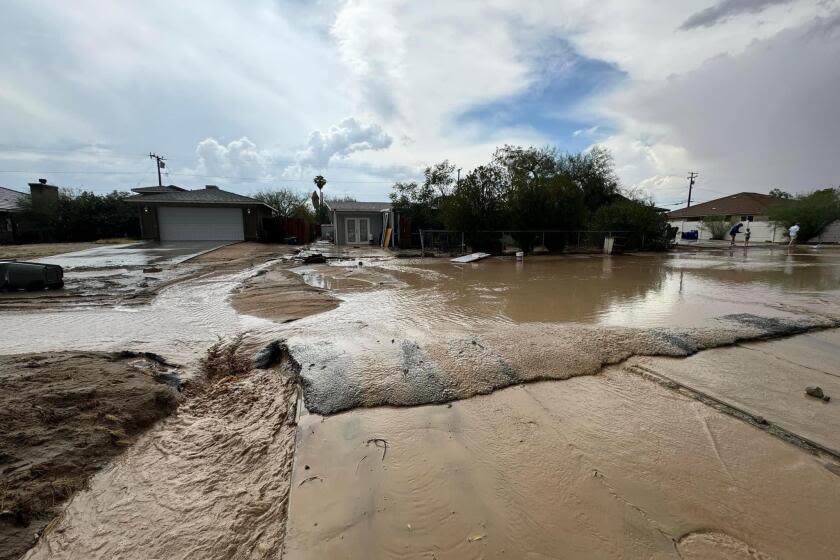 Heavy rain drenches parts of Riverside, San Bernardino counties, spurring flash flood warnings