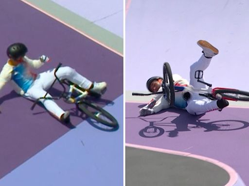 Watch BMX star score disastrous 3.22 at Olympics after falling and losing shoe