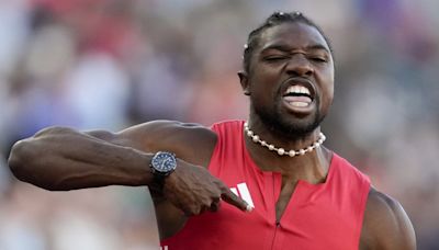 Noah Lyles shows his flash and speeds through finals to earn a spot at the Olympics in 100 meters