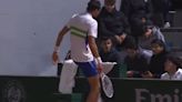 French tennis star injures himself in on-court outburst and retires