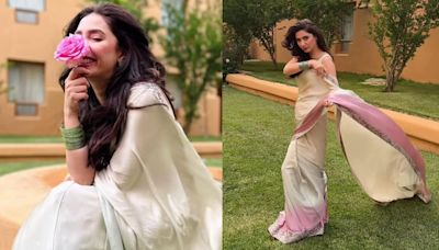 Pakistani Actress Mahira Khan Looks Breathtaking In Ombre Saree, Shows Off Her Moves - Watch