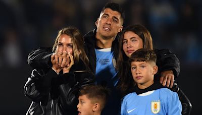 Luis Suarez bids a tearful farewell to international football