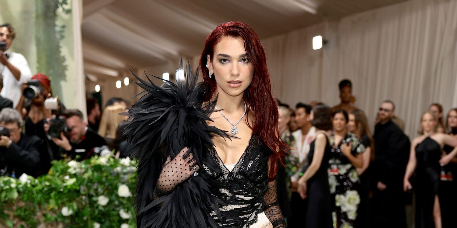 Dua Lipa's Sheer Met Gala Skirt Had the Most Dramatic Hip Cutouts