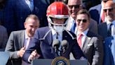 Biden breaks unofficial rule about headwear while hosting the Super Bowl champion Kansas City Chiefs