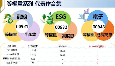 等權重ETF有三兄弟 老三兆豐台灣電子成長高息等權重ETF將募集