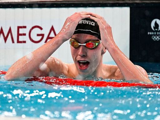 Daniel Wiffen claims Olympic gold medal for Ireland in men’s 800m freestyle final