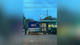 RTA bus and streetcar collide on St. Charles Avenue