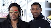 Lenny Kravitz answers video call from 'big brother' Denzel Washington onstage in Italy