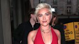 Florence Pugh Wears hot Red Jumpsuit With Plunging Neckline