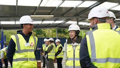 Princess Royal meets apprentice bricklayers on visit to open new training hub