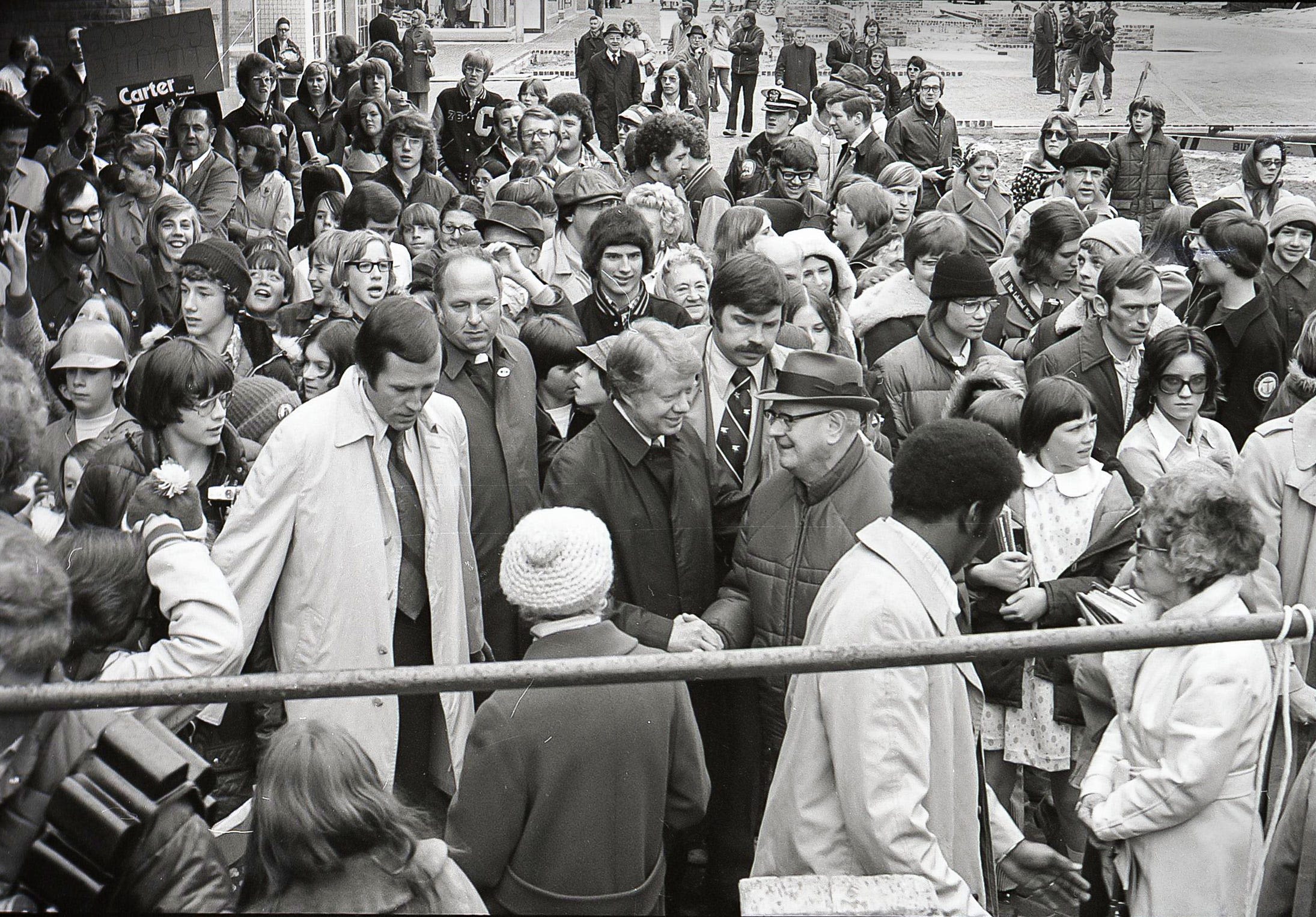 Jimmy Carter impressed Sheboygan during 1976 campaign visit. 'I understand the consciousness of this country,' he said.