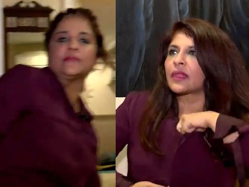 ...Sardesai Shares Video Of BJP Spokesperson Shazia Ilmi Mishandling Mic, Abusing Video Journalist After Live TV Debate