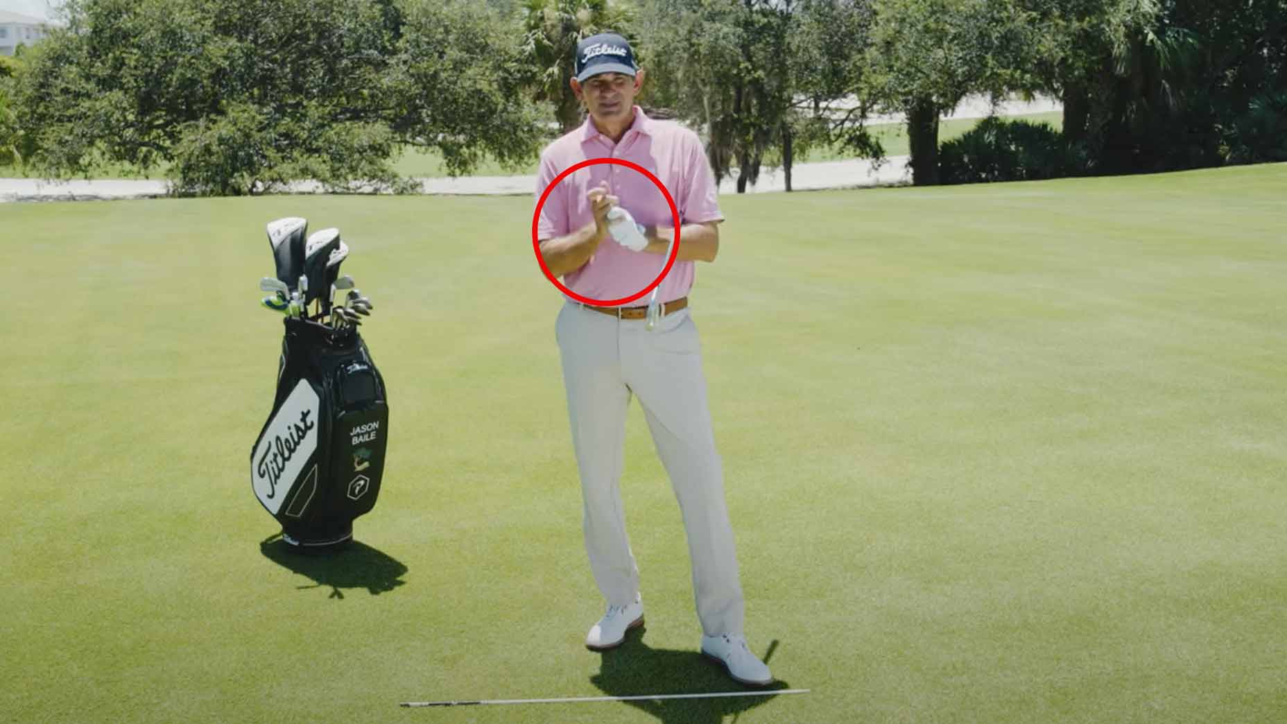 How much grip pressure to apply during the golf swing