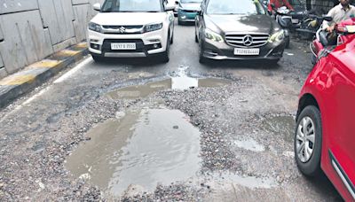 Rains turn Hyderabad roads into obstacle courses