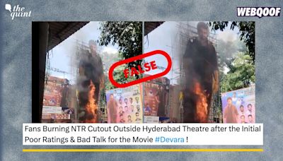 No, Fans Did Not Set Jr NTR’s Poster on Fire in Hyderabad After Devara Released