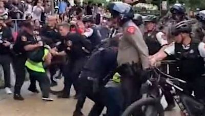 UT Austin: Horse-backed state troopers arrest 'at least 50' at University of Texas' pro-Palestine protest after wild clashes as coast to coast campus chaos continues