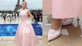 Ariana Grande Pops in Pink Thom Browne Gown and Brogue-Style Heels at Paris Olympics 2024 Opening Ceremony