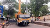 Phone service tower removed at Sriganganagar