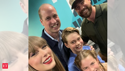 What happened before Travis Kelce and Jason Kelce met Prince William, Prince George, and Princess Charlotte backstage?