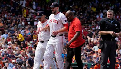 Red Sox lefty James Paxton leaves in 1st inning with calf strain after covering 1st base