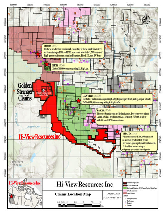 Hi-View Provides Corporate Update on Its BC Gold Properties