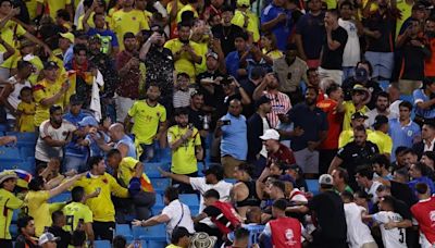 Liverpool's Darwin Nunez caught in huge fight as he swings at Colombia fans after Copa America loss
